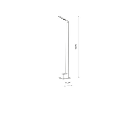 Lampa stojąca ogrodowa SLIM LED 7W 3000K 80cm czarna Nowodvorski 11540