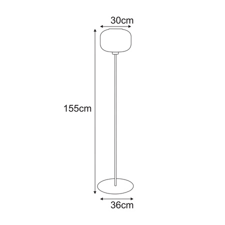 Prosta lampa stojąca do salonu z kloszem K-5665 z serii CAMPO