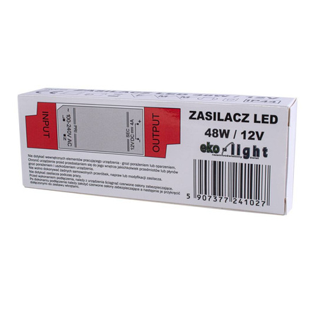 Zasilacz meblowy LED 48W IP44