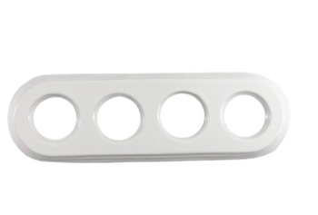 Ramka ceramiczna poczwórna biała podtynkowa Retro