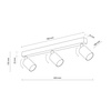 Tk Lighting NEX BLACK lampa sufitowa 3XGU10 