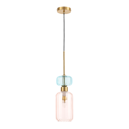 Szklana lampa wisząca MOLLY PINK 1xE14