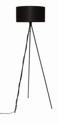 Lampa podłogowa NEPTUN trójnóg z abażurem czarny walec Oro