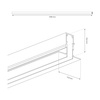 Szyna podtynk 100cm magnetic track 10mm