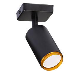 Lampa sufitowa spot light TUBA pojedyncza czarna ZŁ