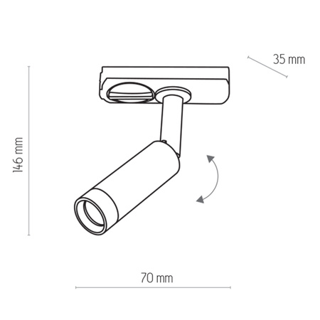 Tk Lighting TRACER LED BIAŁY/CHROM LED