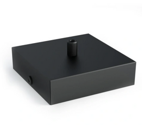 Podsufitka metalowa czarna kwadratowa 10x10 cm z blokadą kabla