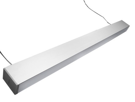 Oprawa Led podwieszana 40W biurowa 3000K ciepła IP40 srebrna