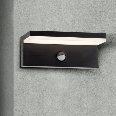 Kinkiet zewnętrzny LED TESA Q PIR czarny 4000K