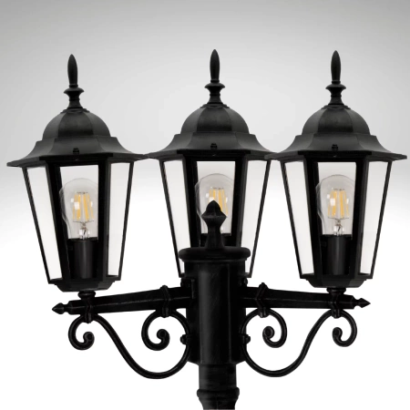 Lampa zewnętrzna LIGURIA 2,5m czarna 3xE27