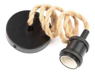 Zawiesie oprawa wisząca w oplocie jutowym skręcanym z oprawką metalową E27