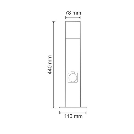 Lampa zewnętrzna NEW YORK 44cm z gniazdem 1xE27