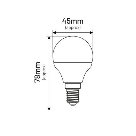 Żarówka LED G45 E14 4W KULKA neutralna 4000K 