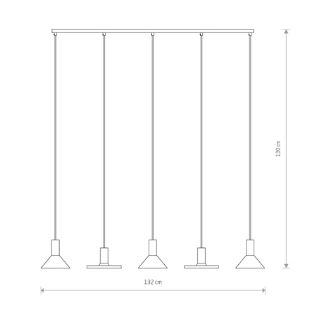 Nowodvorski Lampa wisząca metalowa czarna mosiądz HERMANOS 