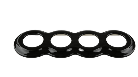 Ramka ceramiczna poczwórna bałwanek czarna