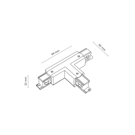 Tk Lighting TRACER TRÓJOBWODOWY BLACK ŁĄCZNIK T