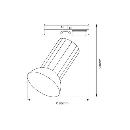 Oprawa Tulip Track Czarny 1xGU10