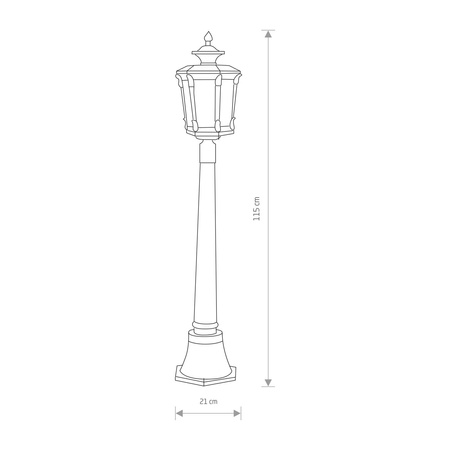 Nowodvorski Lampa stojąca zewnętrzna AMUR 