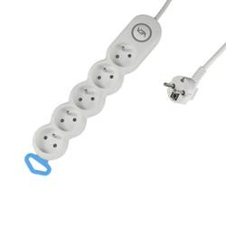 Przedłużacz B-S 5G 1,5m Z/U z wył. okrągłe gniazda.biały ELEKTRO