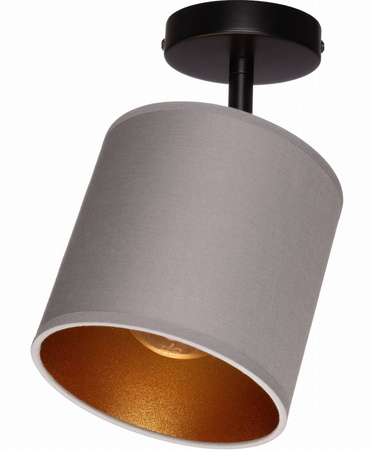 Lampa sufitowa plafon szary abażur Oro