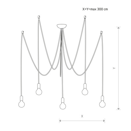 Nowodvorski Lampa wisząca biała pająk SPIDER