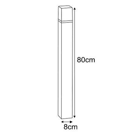 Czarna lampa ogrodowa klasyczny słupek 80cm K-8142 z serii GENEVA