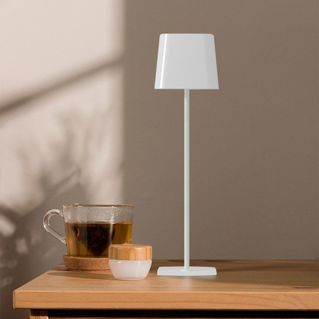 Lampka Biurkowa Nocna Solarna V-TAC 5W CCT LED 35cm Ładowanie USB-C Ściemnianie Biała 