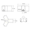 Łącznik 3L 120 elektryczny do oświetlenia modułowego Geometric System New