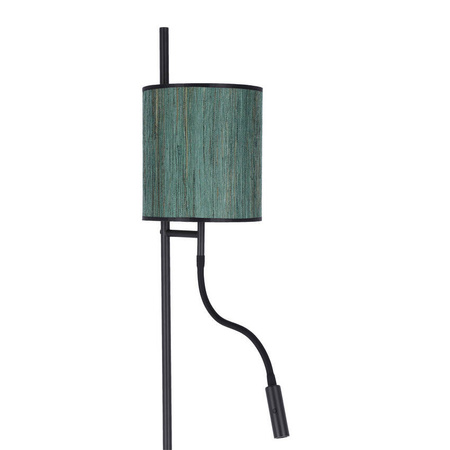 Bendi lampa podłogowa czarna 1x40w e27+3w led Abażur zielony 51-25265