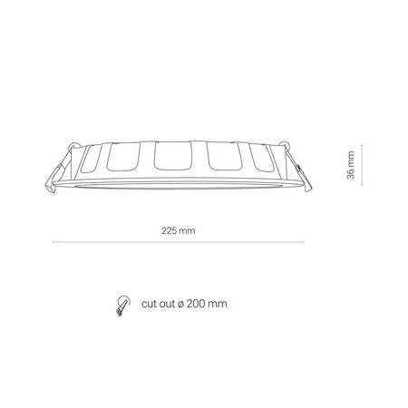 Nowodvorski Lampa podtynkowa biała CL KOS LED 24W