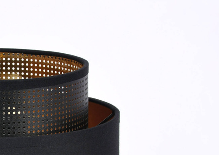 Elegancka lampa wisząca z czarno-złotymi abażurami K-5280 z serii AMOS