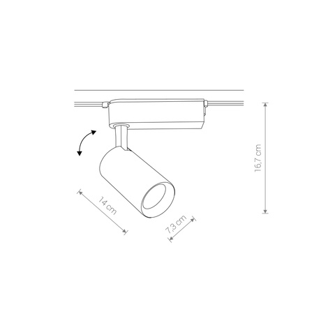Nowodvorski Oprawa reflektor czarna PROFILE IRIS LED 30W