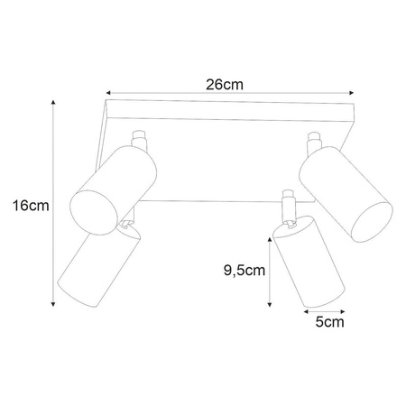 Lampa sufitowa K-4458 z serii KAYLA