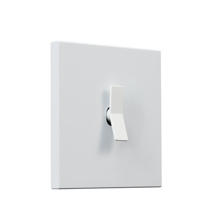 Włącznik podtynkowy pojedynczy / schodowy TOGGLICA DEUCE kwadratowy BIAŁY MAT