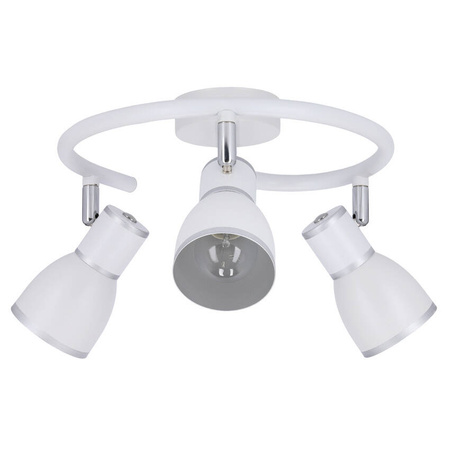 Lampa sufitowa biała/chrom spirala 3xE14 Fido 98-63380
