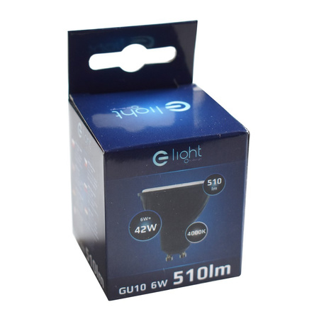 Żarówka led GU10 6W czarna neutralna