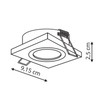 Metis 1 oprawa podtynkowa czarna LP-2780/1RS BK
