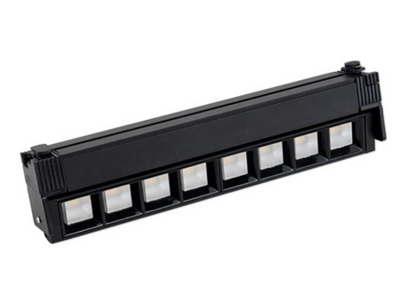 Reflektor szynowy czarny 1- fazowy Linda 12W LED 4000K 30cm