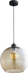 Lampa wisząca Szklana kula E27 brązowa 30cm