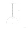 Lampa Wisząca z Drewna Naisha E27