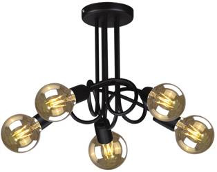 Pięcioramienna, loftowa lampa sufitowa bez kloszy K-3621 z serii DEZE