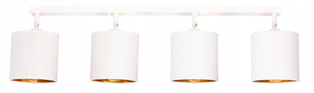 Lampa sufitowa listwa 4 biała abażur Oro LED