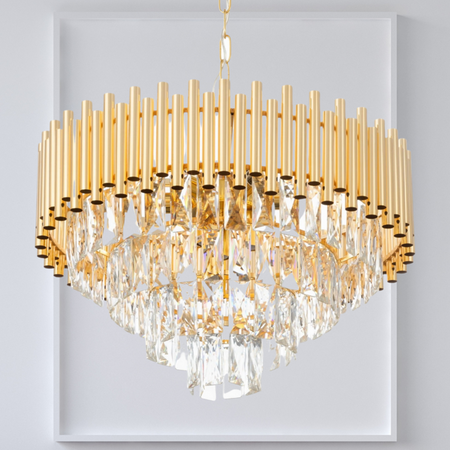 Lampa kryształowa luksusowa żyrandol Luxury WSC013 złota duża