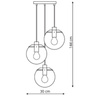 Puerto 3 lampa wisząca czarna LP-004/3P BK