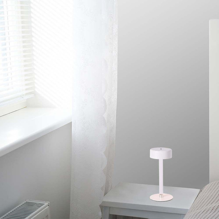 Lampka Biurkowa Nocna V-TAC 3W LED 23cm Ładowanie USB CCT Ściemnianie Biała 