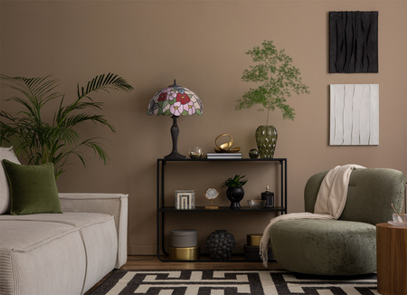 Lampa stołowa, do rustykalnych wnętrz K-G161386 z serii BUTTERFLY