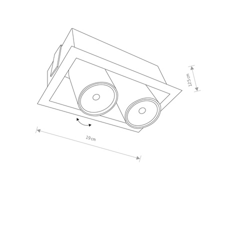 Nowodvorski Lampa punktowa podtynkowa czarna EYE MOD 