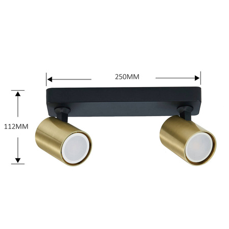 Lampa Spot Snow 2xGU10 złota