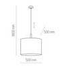 Lampa wisząca Deva Graphite 1xE27 szara