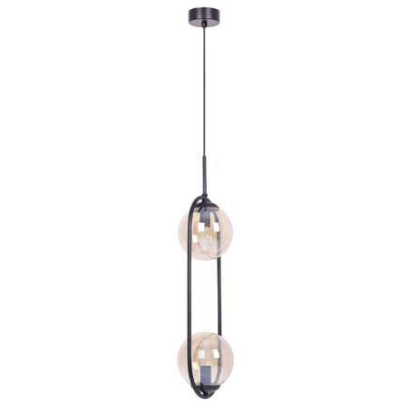 Efektowna lampa wisząca z bursztynowymi kloszami K-5121 z serii VENTA